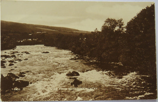 Old Postcard of The View From Bridge, Strathtay