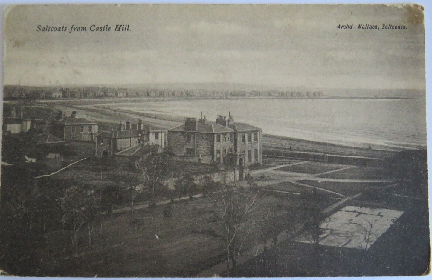 Old Postcard of Saltcoats From Castle Hill -  Ref : 1023