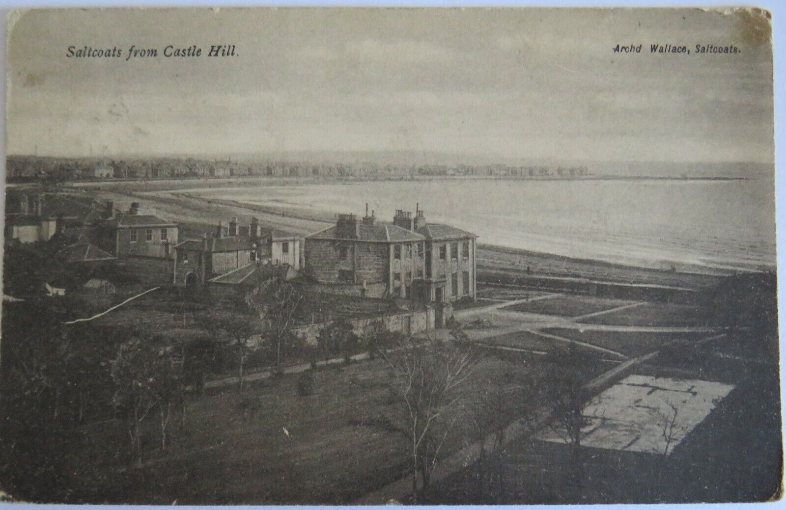 Old Postcard of Saltcoats From Castle Hill -  Ref : 1023