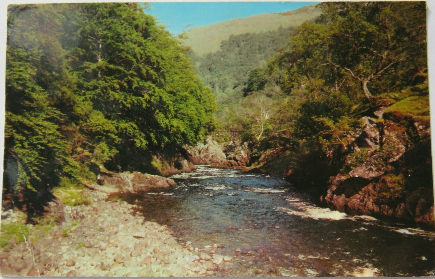 Old Postcard of The River Lyon Near The Pass of Glen Lyon