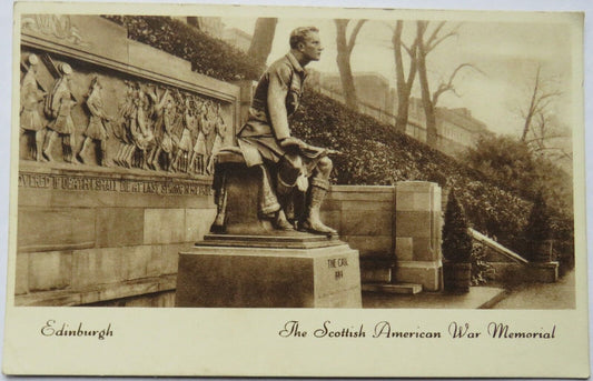 Old Postcard of The Scottish American War Memorial, Edinburgh