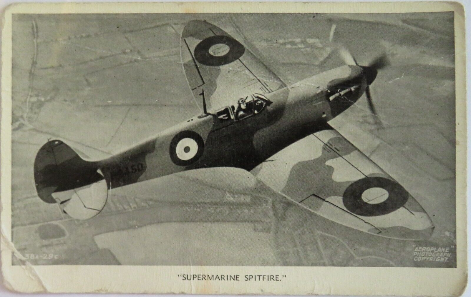 Old Postcard Of "Supermarine Spitfire - Ref : 1014.