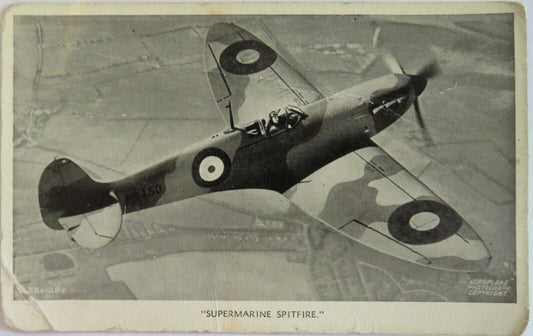 Old Postcard Of "Supermarine Spitfire - Ref : 1014.