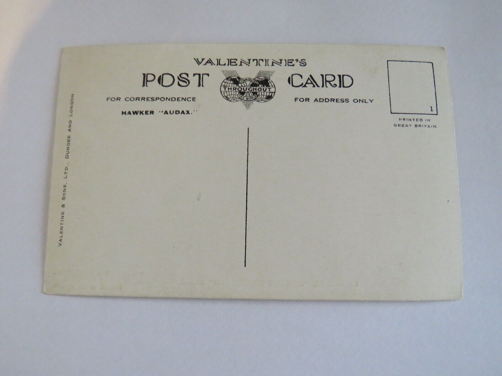 Old Postcard Of  Valentine's "Aircraft" Recognition Cards 38A-62 - Ref : 1015