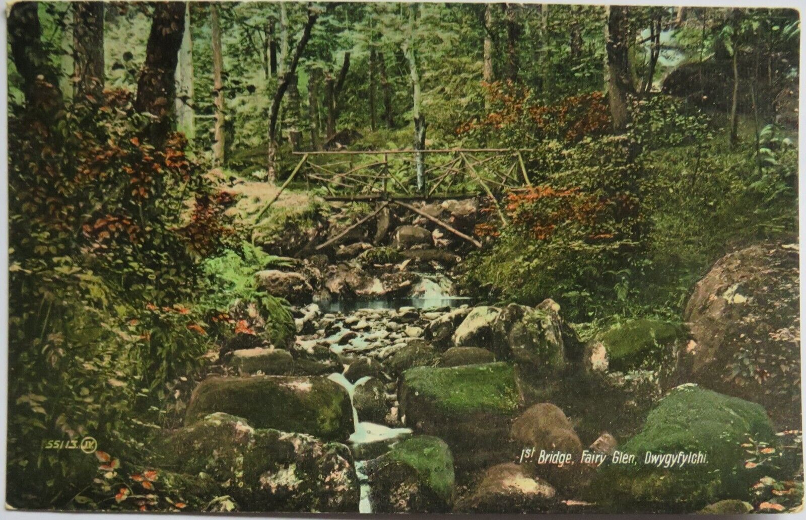 Old Postcard of 1st Bridge, Fairy Glen, Dwygyfylchi -  Ref : 1013