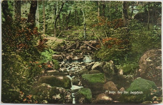 Old Postcard of 1st Bridge, Fairy Glen, Dwygyfylchi -  Ref : 1013