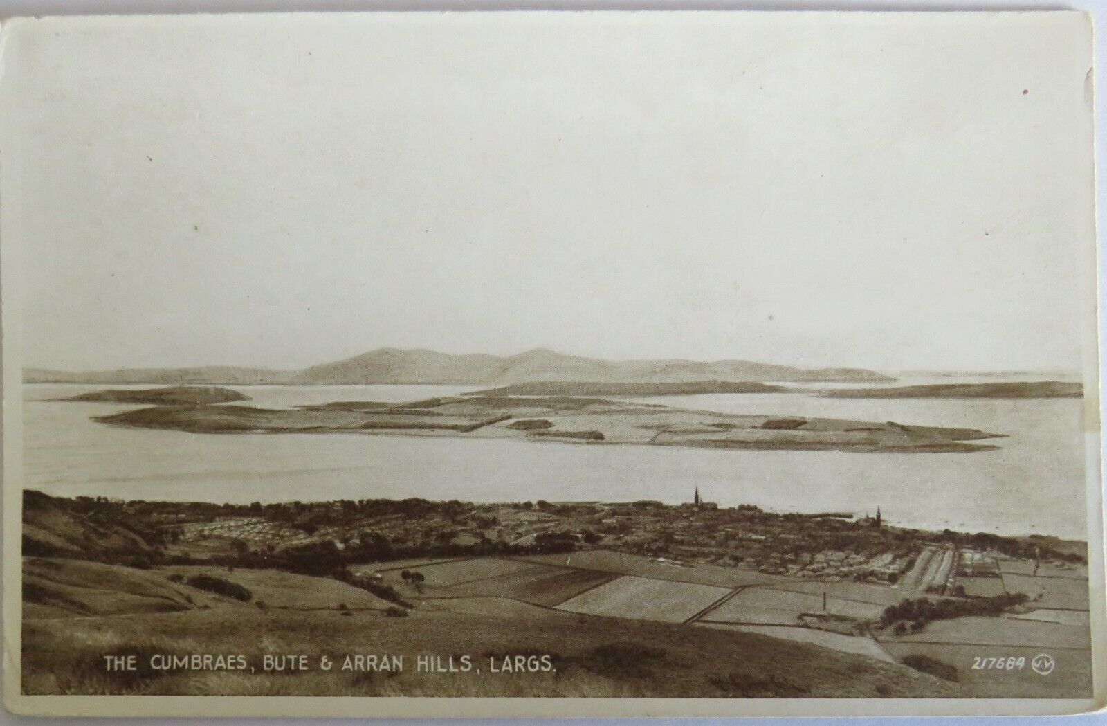 Old Postcard of The Cumbraes, Bute & Arran Hills, Largs  - Ref : 1030