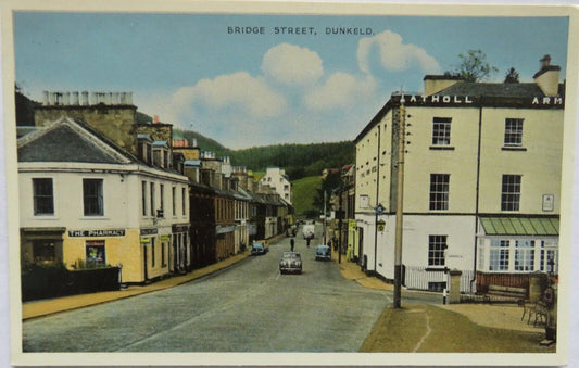 Old Postcard of The Bridge Street, Dunkeld - Ref : 1009