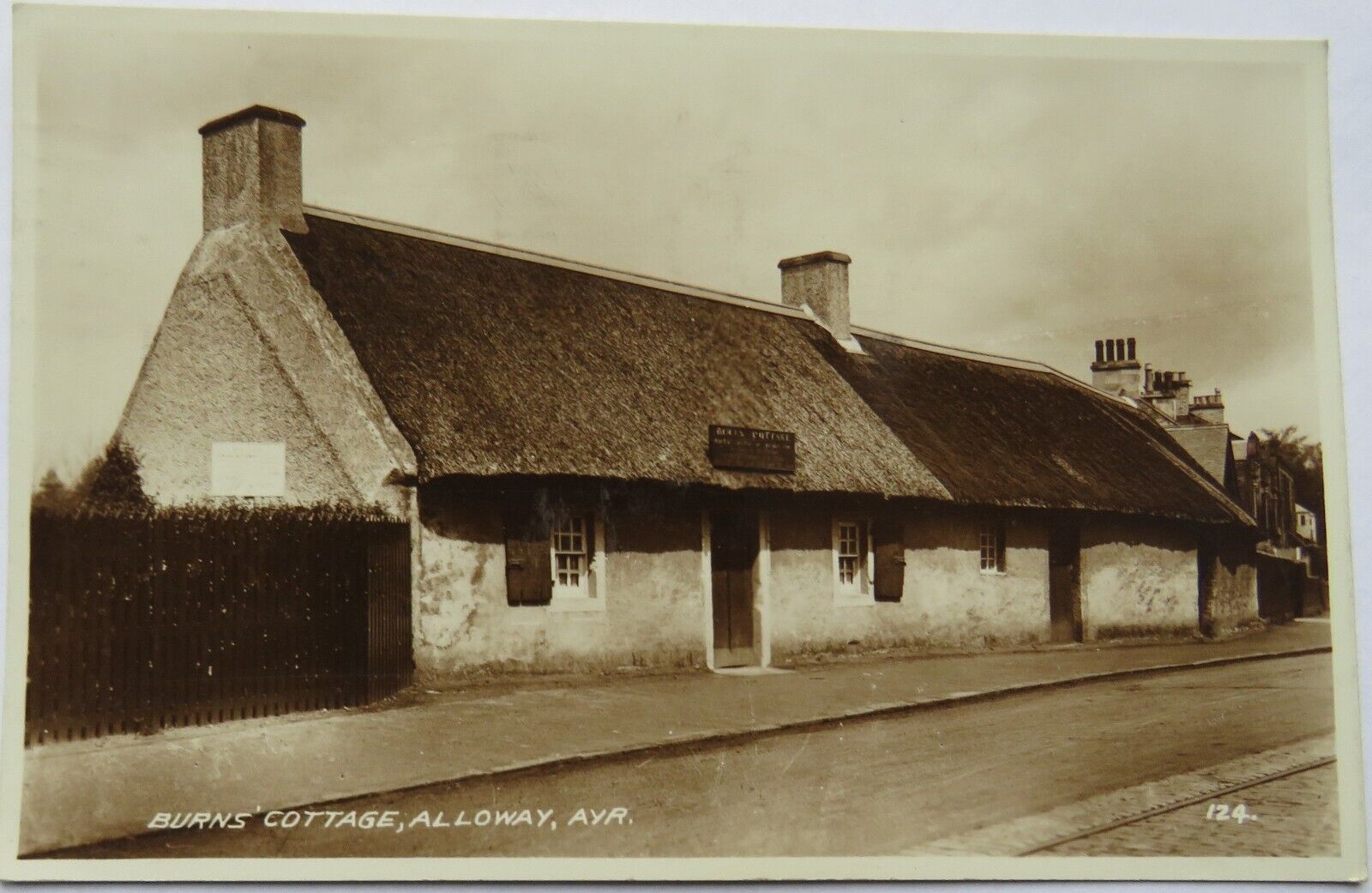 Old Postcard of Burns' Cottage, Alloway, Ayr, 1939