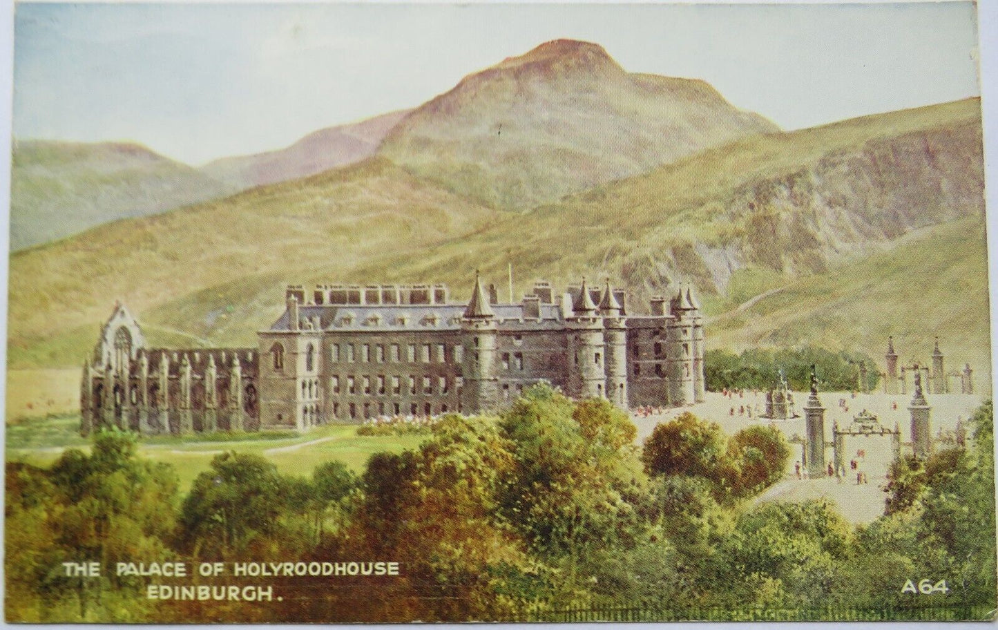 Old Postcard of the Palace of Holyrood Edinburgh 1952