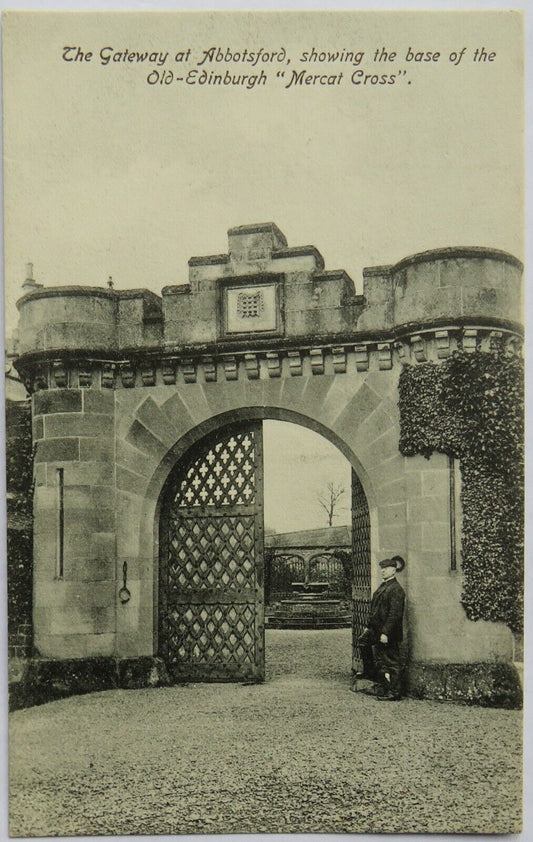 Old Postcard of The Gateway At Abbotsford
