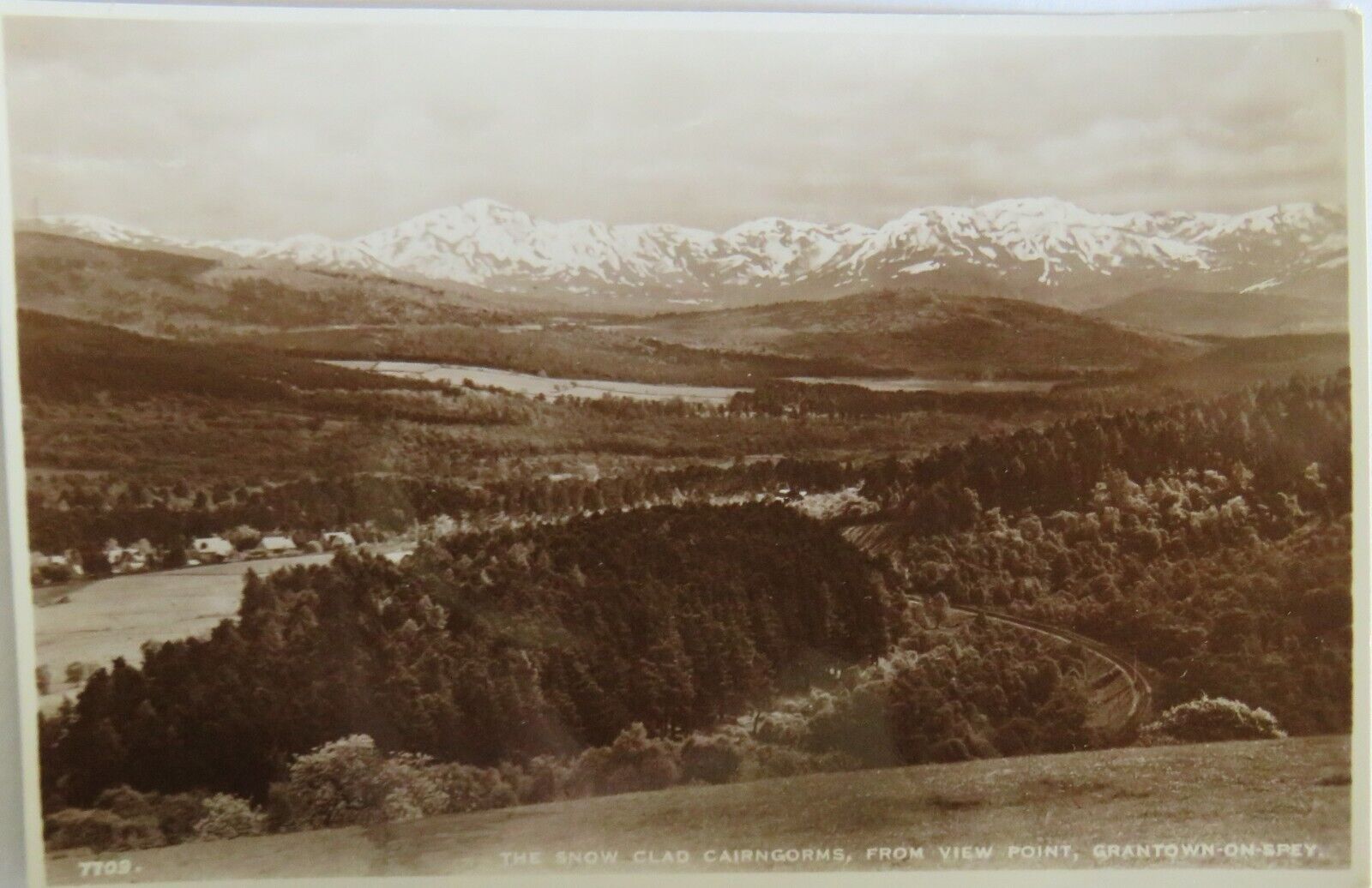 Old Postcard of The Snow Clad Cairngorms, Grantown-On-Spey - Ref : 1027