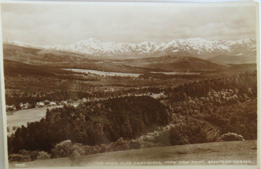 Old Postcard of The Snow Clad Cairngorms, Grantown-On-Spey - Ref : 1027