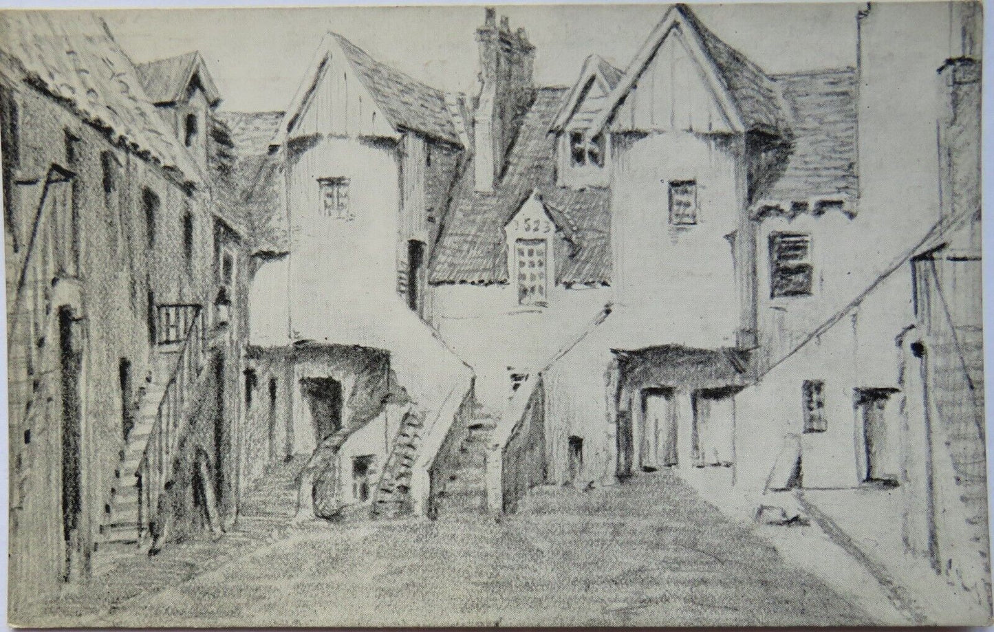 Old Postcard of White Horse Close and Inn, Castle Series, Edinburgh