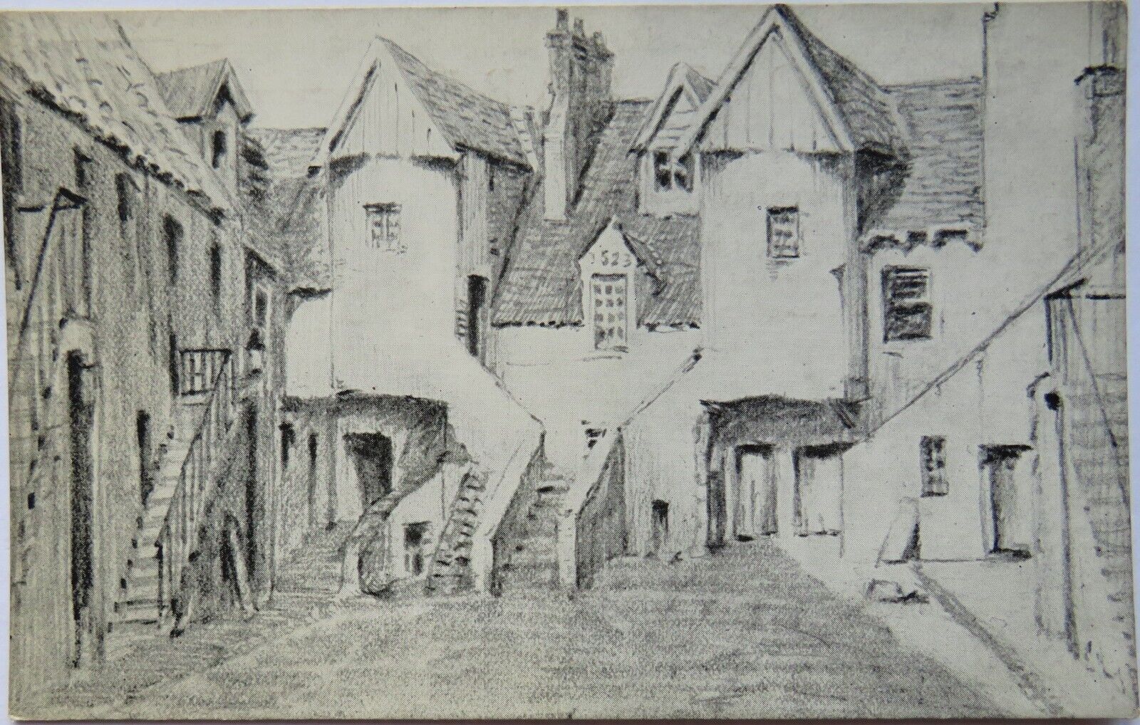 Old Postcard of White Horse Close and Inn, Castle Series, Edinburgh