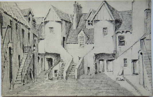 Old Postcard of White Horse Close and Inn, Castle Series, Edinburgh