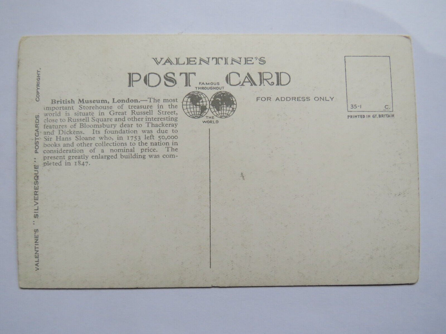 Old Postcard of British Museum, London - Ref : 1032