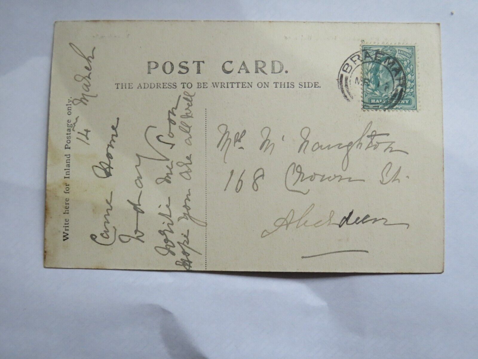 Old Postcard On The Glenmuick Road, Ballater -  Ref : 1013