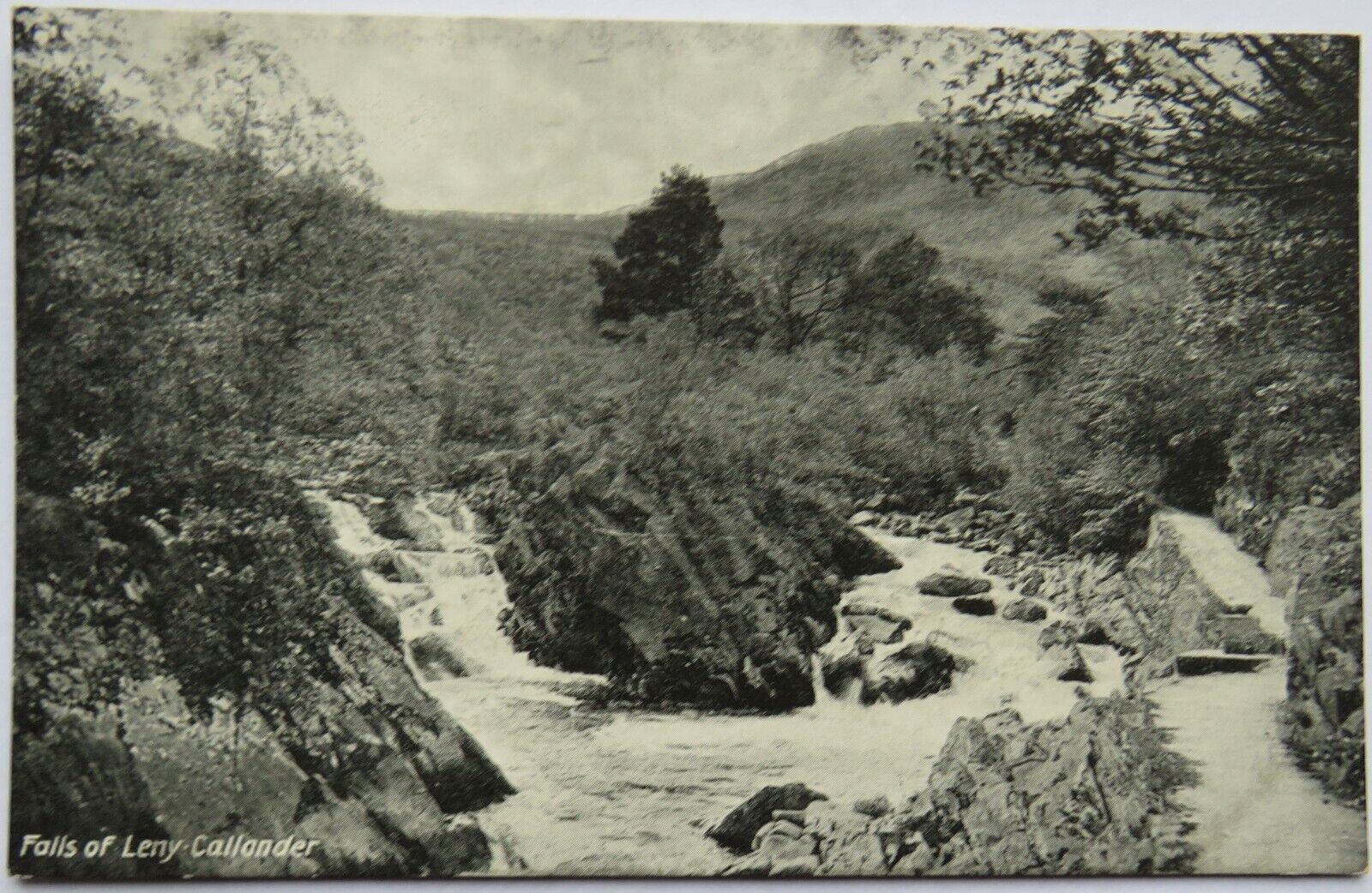 Old Postcard of Falls of Leny Callander