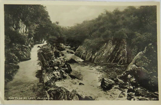 Old Postcard of The Pass of Leny, Callander 1954 - Ref :1043
