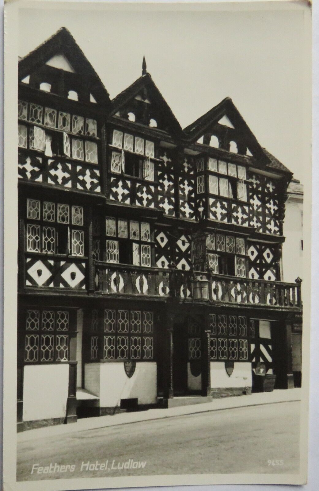 Old Postcard of Feathers Hotel, Ludlow