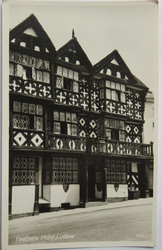 Old Postcard of Feathers Hotel, Ludlow