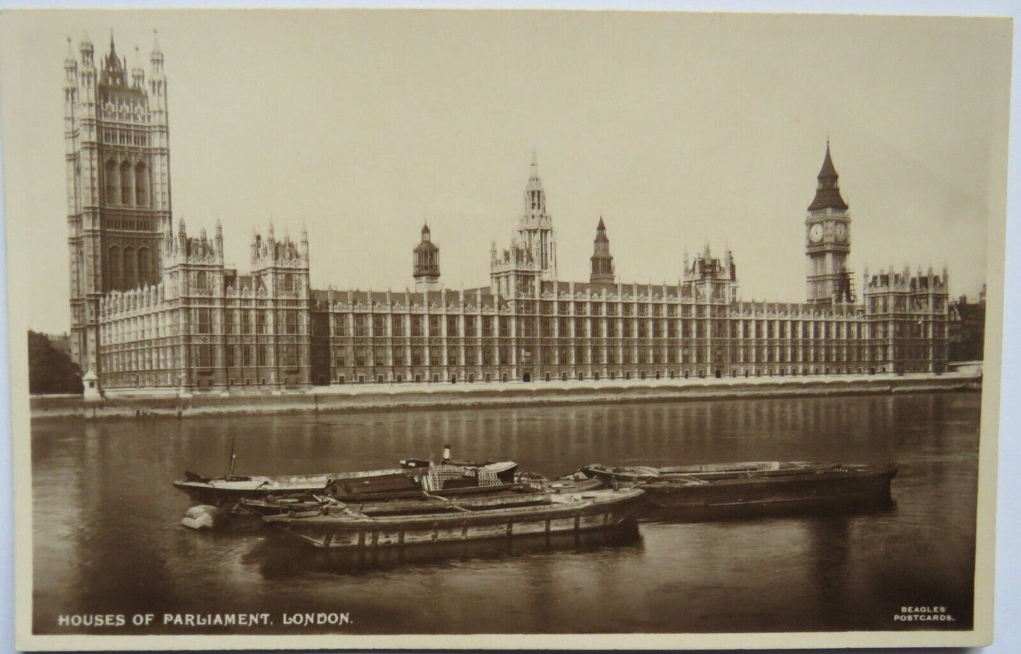 Old Postcard of Houses of Parliament, London - Ref : 1033
