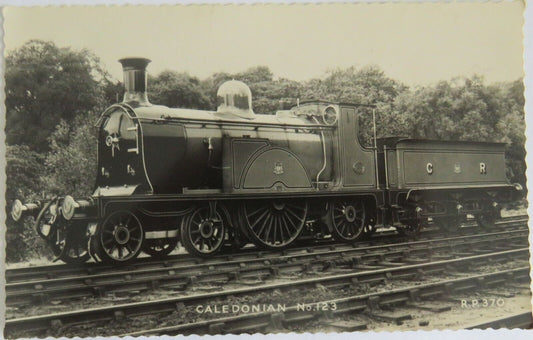 Old Postcard Of Caledonian No.123 Locomotive Train  - Ref : 1022