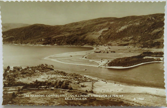 Old Postcard of Loch Linnhe and Loch Leven, Ballachulish  - Ref : 1009