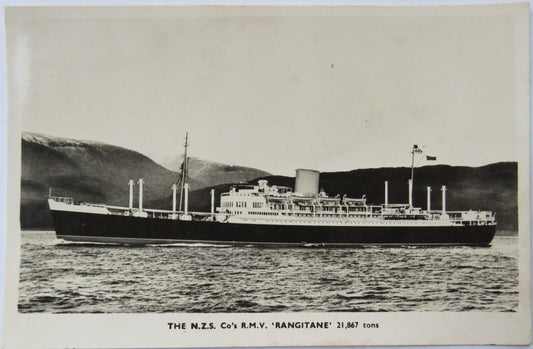 Old Postcard of The N.Z.S. Co's R.M.V "Rangitane"