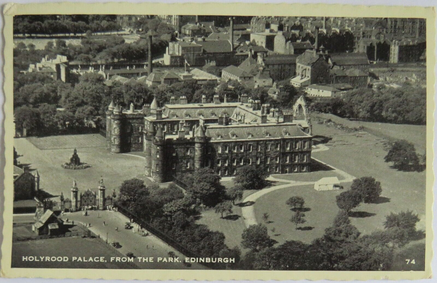 Old Postcard of Holyrood Palace From The Park Edinburgh - Ref : 1020