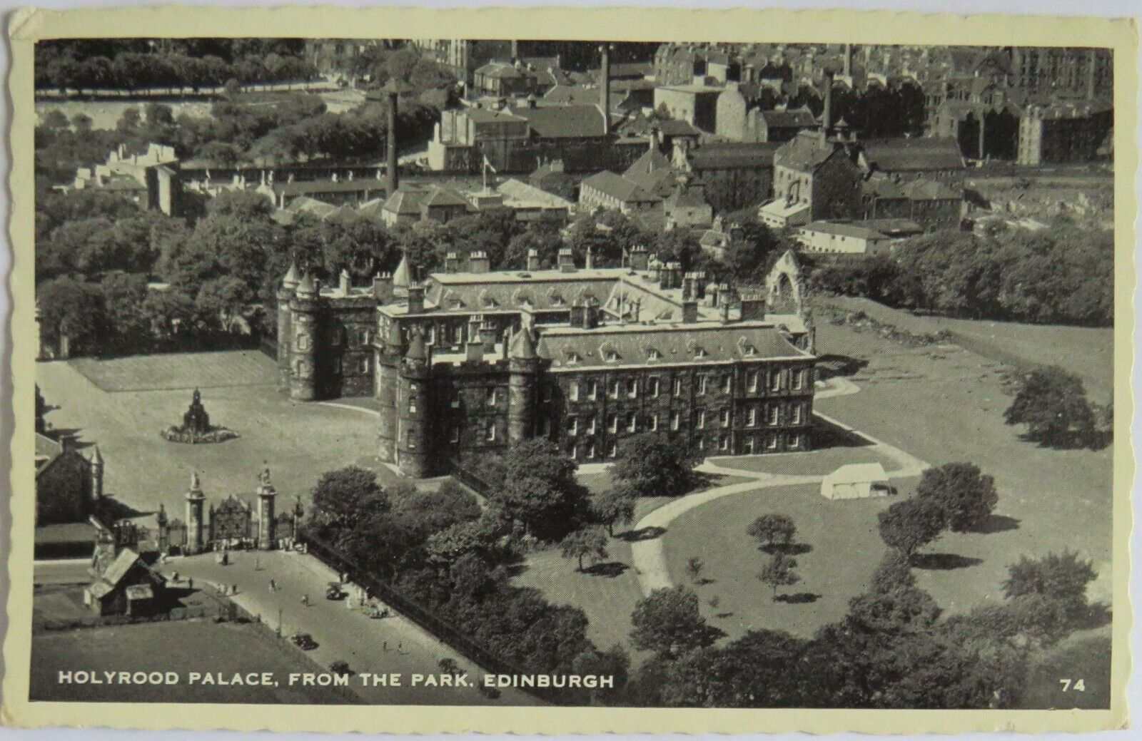 Old Postcard of Holyrood Palace From The Park Edinburgh - Ref : 1020