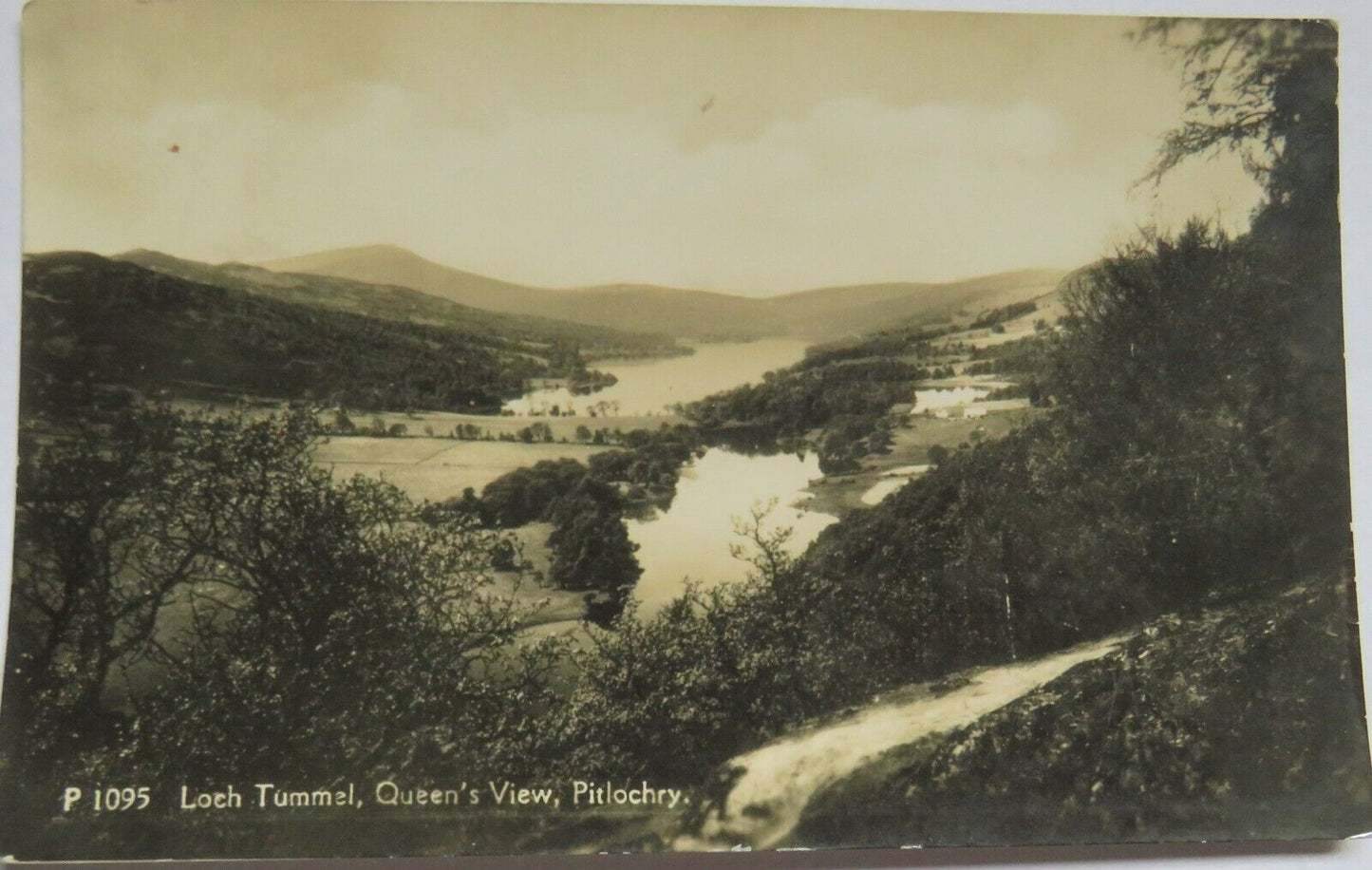 Old Postcard of Loch Tummel Queen's View Pitlochry