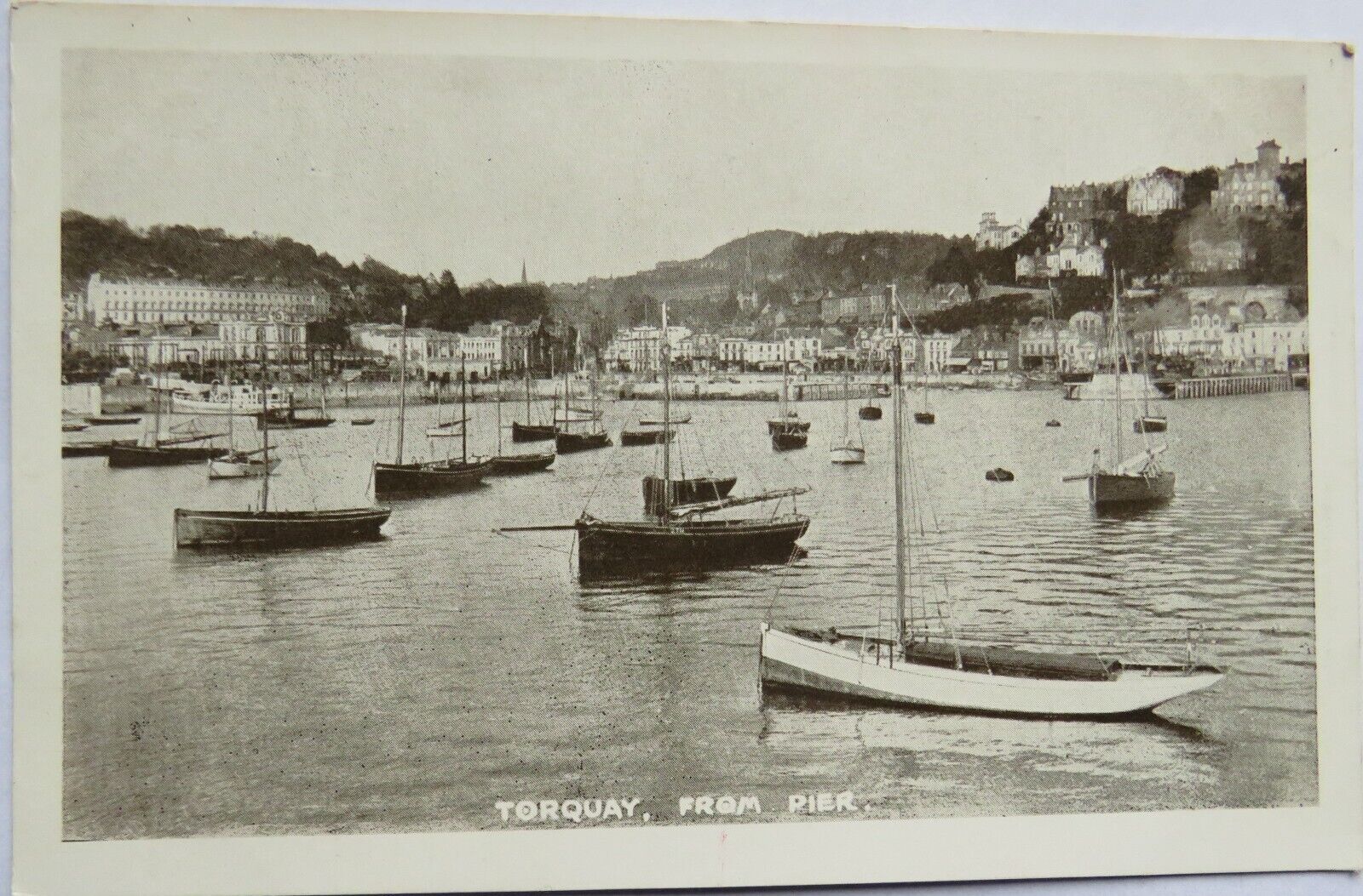 Old Postcard of Torquay, From Pier