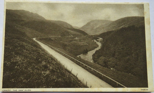 Old Postcard of Crieff, The Sma' Glen, Unposted