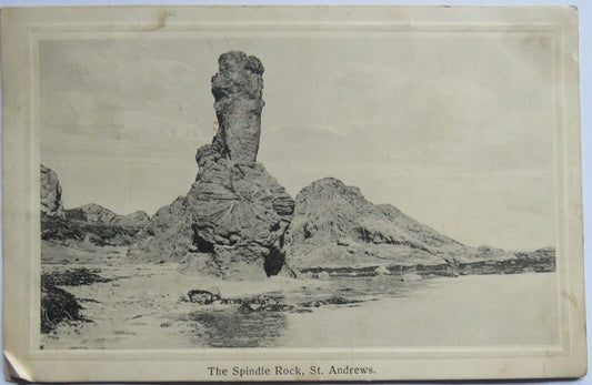 Old Postcard of The Spindle Rock, St Andrews  1917 - Ref : 1036
