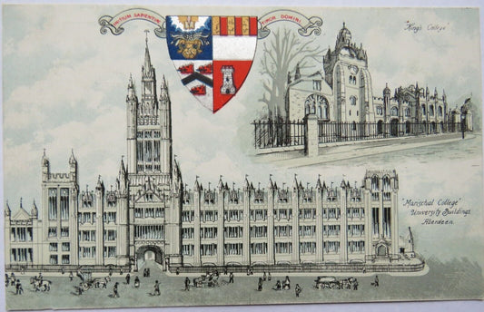 Old Postcard -Kings College and Marshall College, University Buildings, Aberdeen