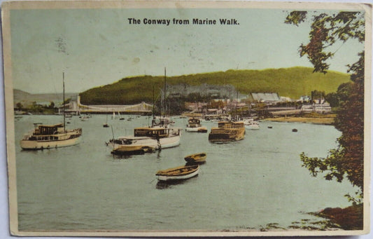 Old Postcard of The Conway From Marine Walk 1938  -  Ref : 1012
