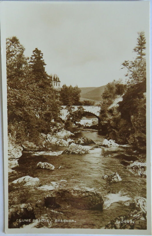 Old Postcard Of The Clunie Bridge, Braemar- Ref : 1001