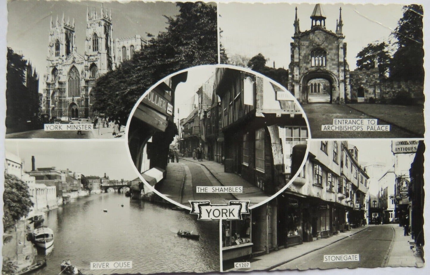Old Multiview Postcard of York