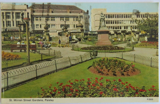 Old Postcard of St. Mirren Street Gardens, Paisley 1973 - Ref : 1024