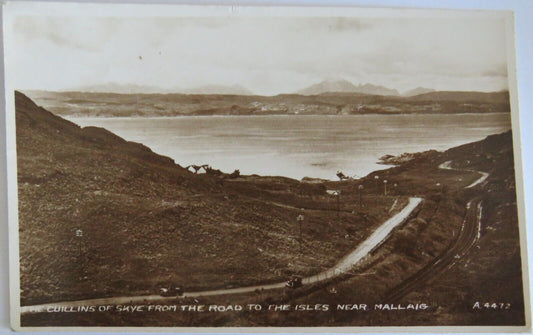 Old Postcard The Cullins of Skye From The Road To The Isles Mallaig-  Ref : 1023
