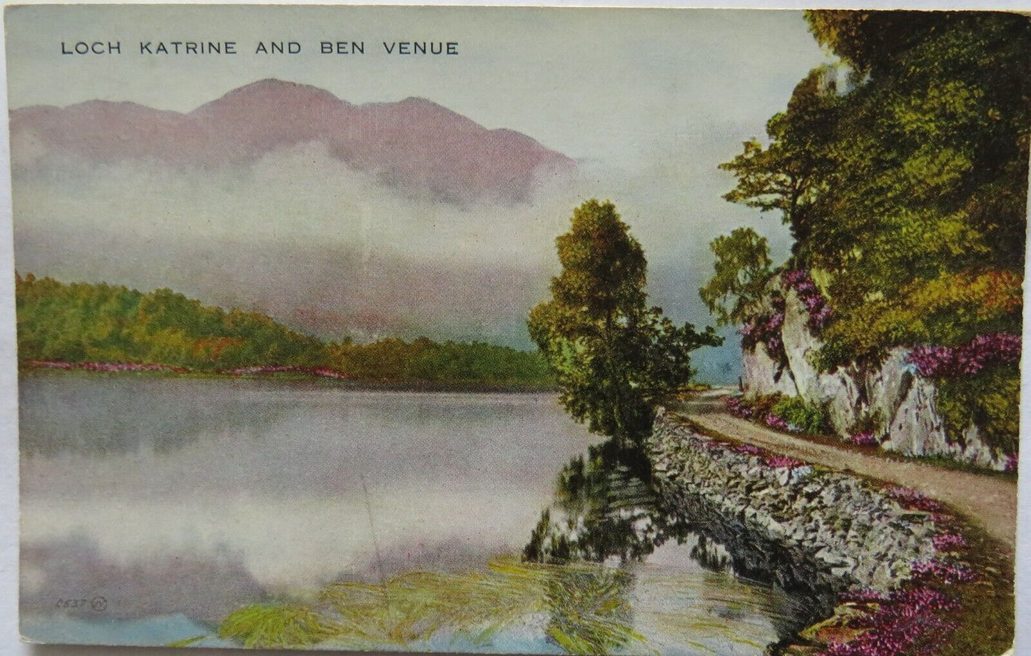 Old Postcard of Loch Katrine and Ben Venue - Ref : 1005