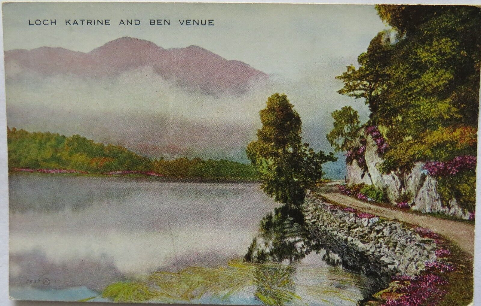 Old Postcard of Loch Katrine and Ben Venue - Ref : 1005