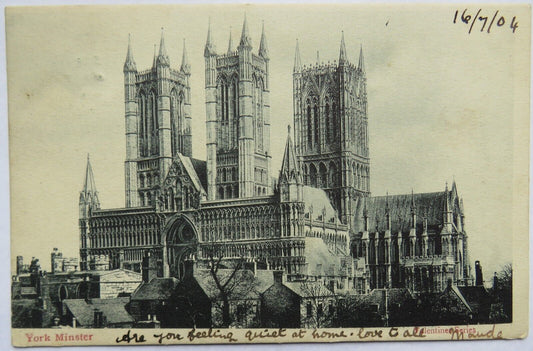 Old Postcard of York Minster 1904