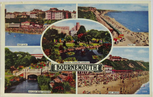 Old Postcard of Bournemouth 1955   - Ref : 1015
