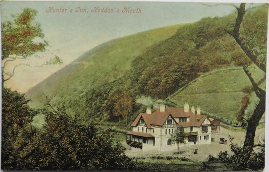 Old Postcard of Hunter's Inn, Heddon's Mouth