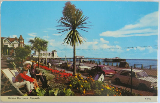 Old Postcard of Italian Gardens, Penarth - Ref : 1024