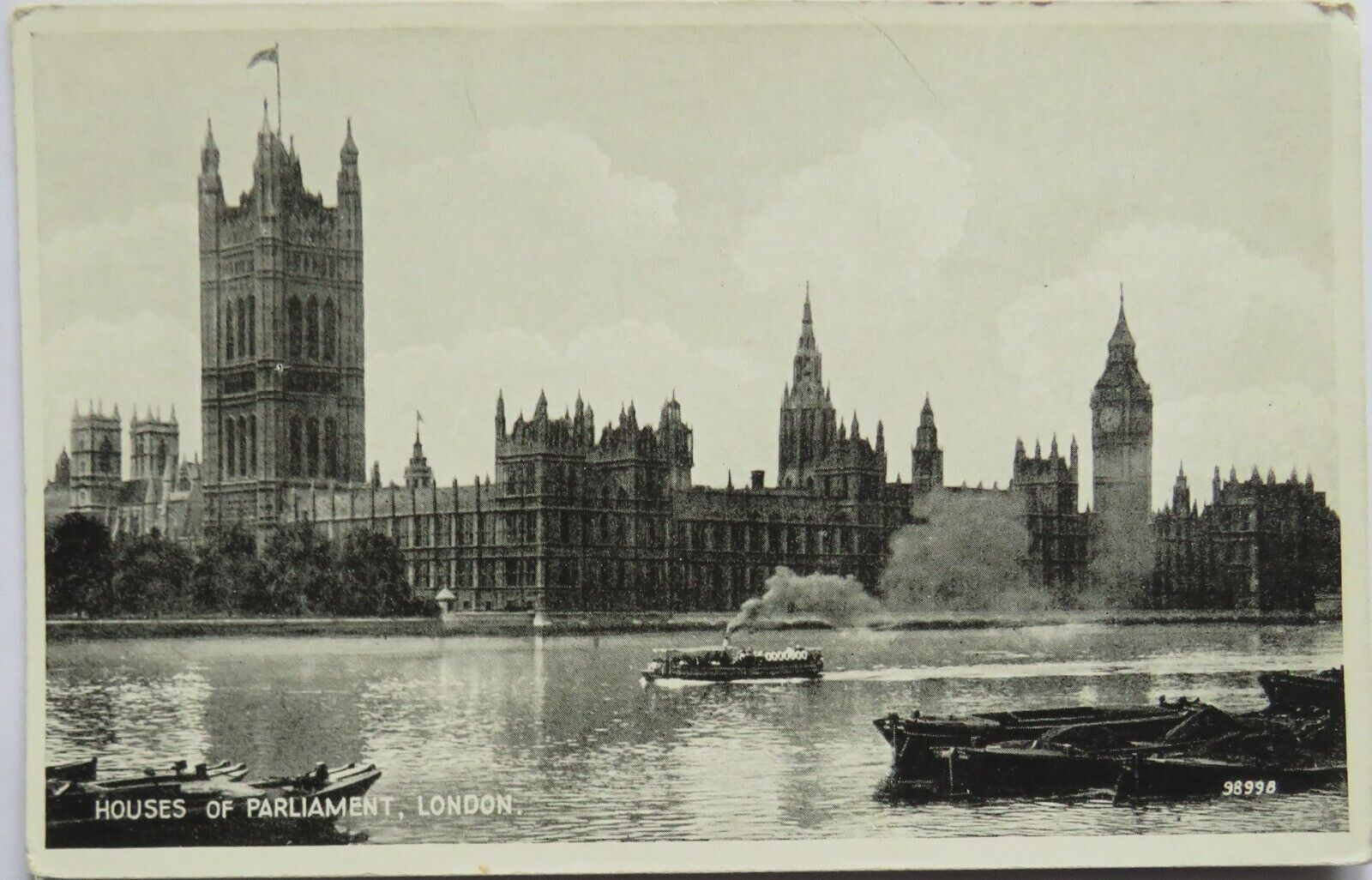 Old Postcard of The Houses of Parliament, London - Ref : 1033