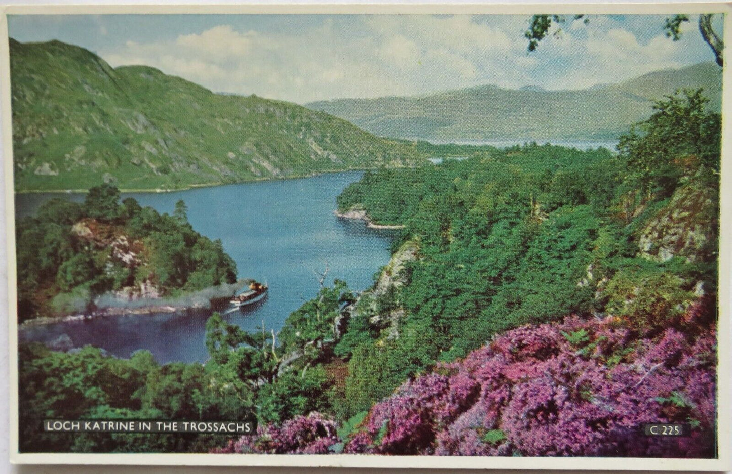 Old Postcard of Loch Katrine In The Trossachs  - Ref : 1006